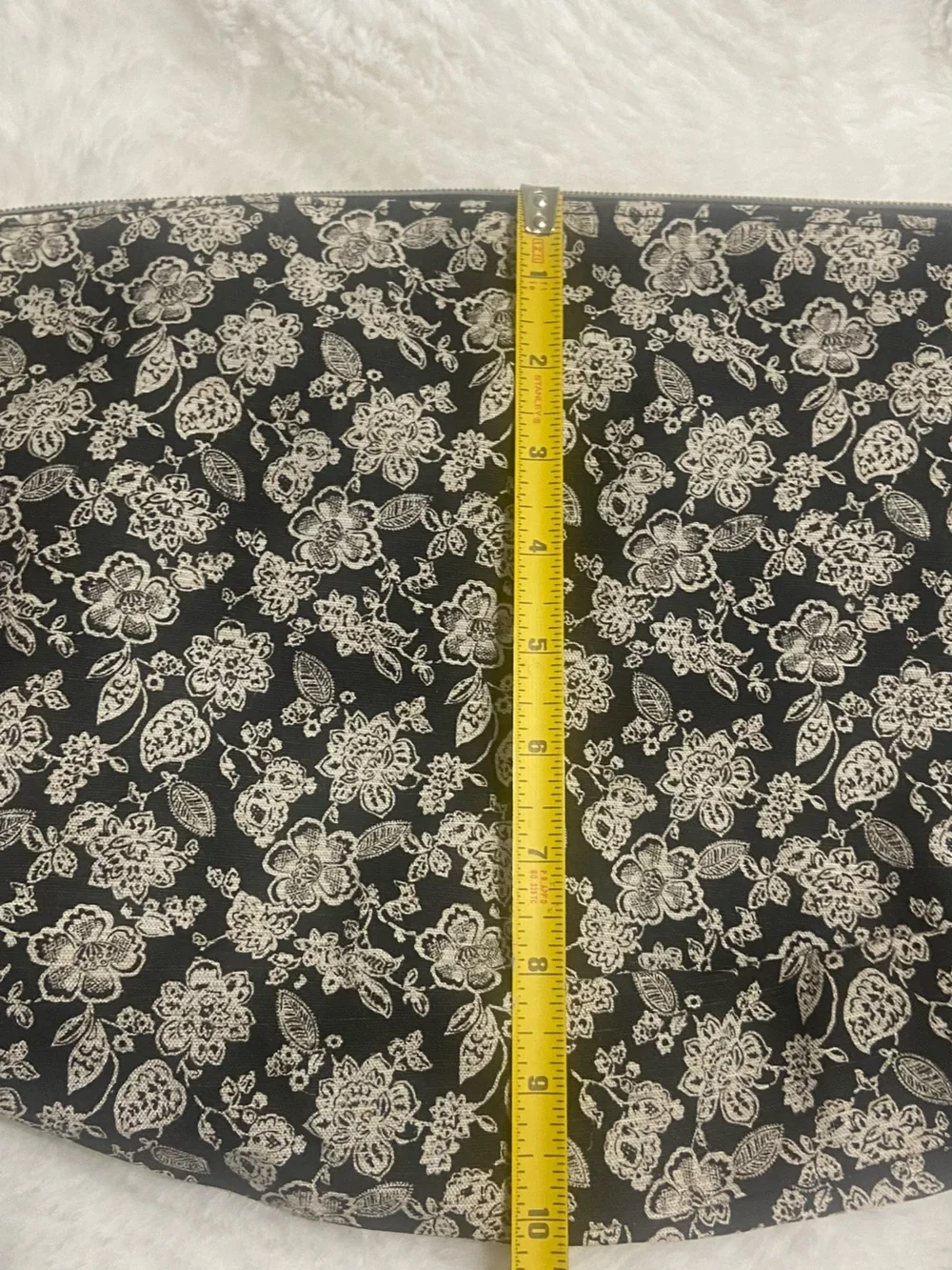 Sonia Kashuk Black + Cream Floral Cosmetic Pouch